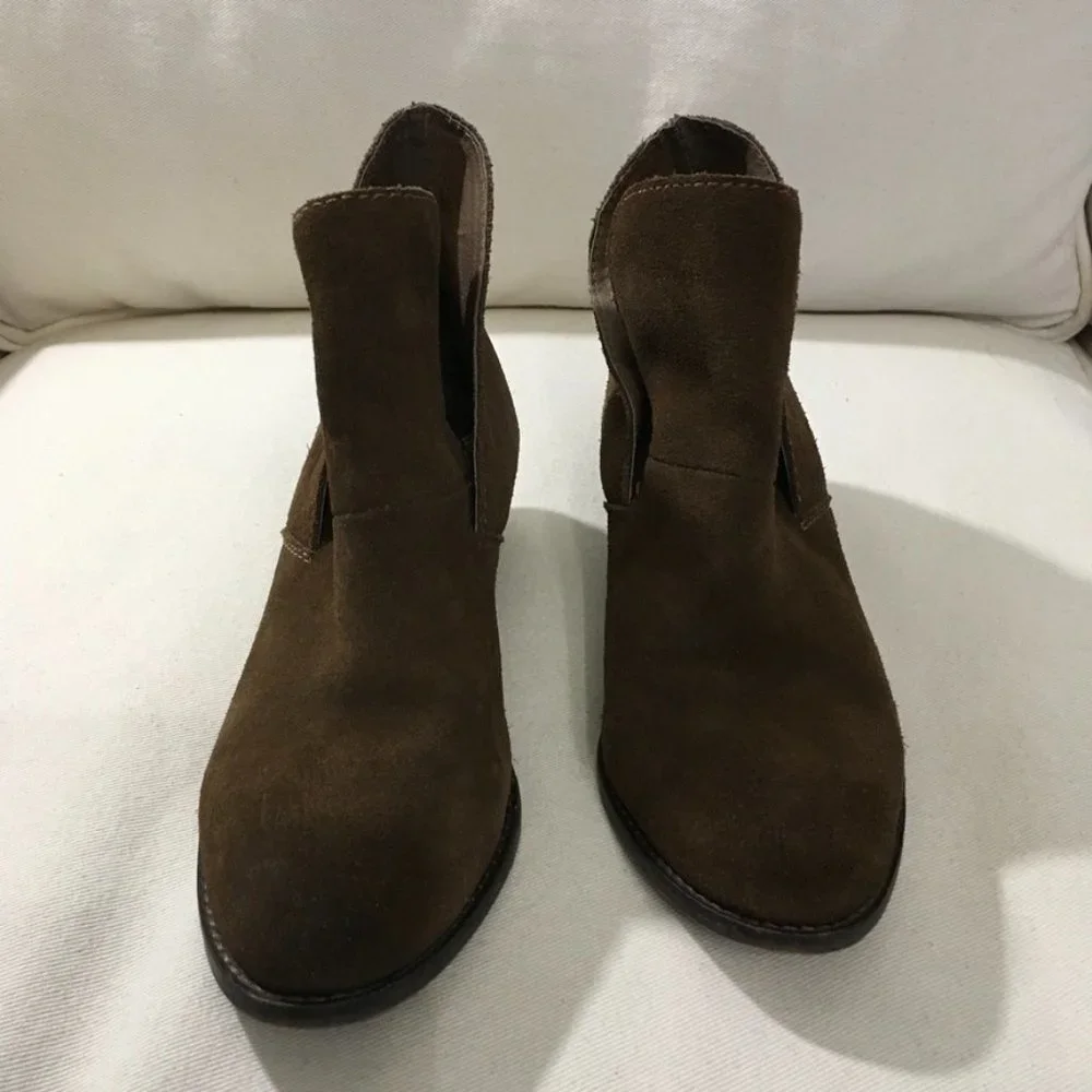 Adam Tucker Brown Suede Ankle Boots Sz 9 - Picture 2 of 7